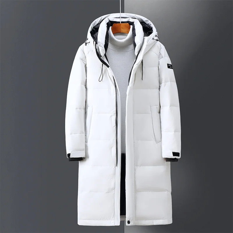 

2022 Men's Winter Jacket d Featers Puffer Wite Duck Lon Down Jacket Men Black Parka Coat Warm Autumn Dack Tick Casual Top