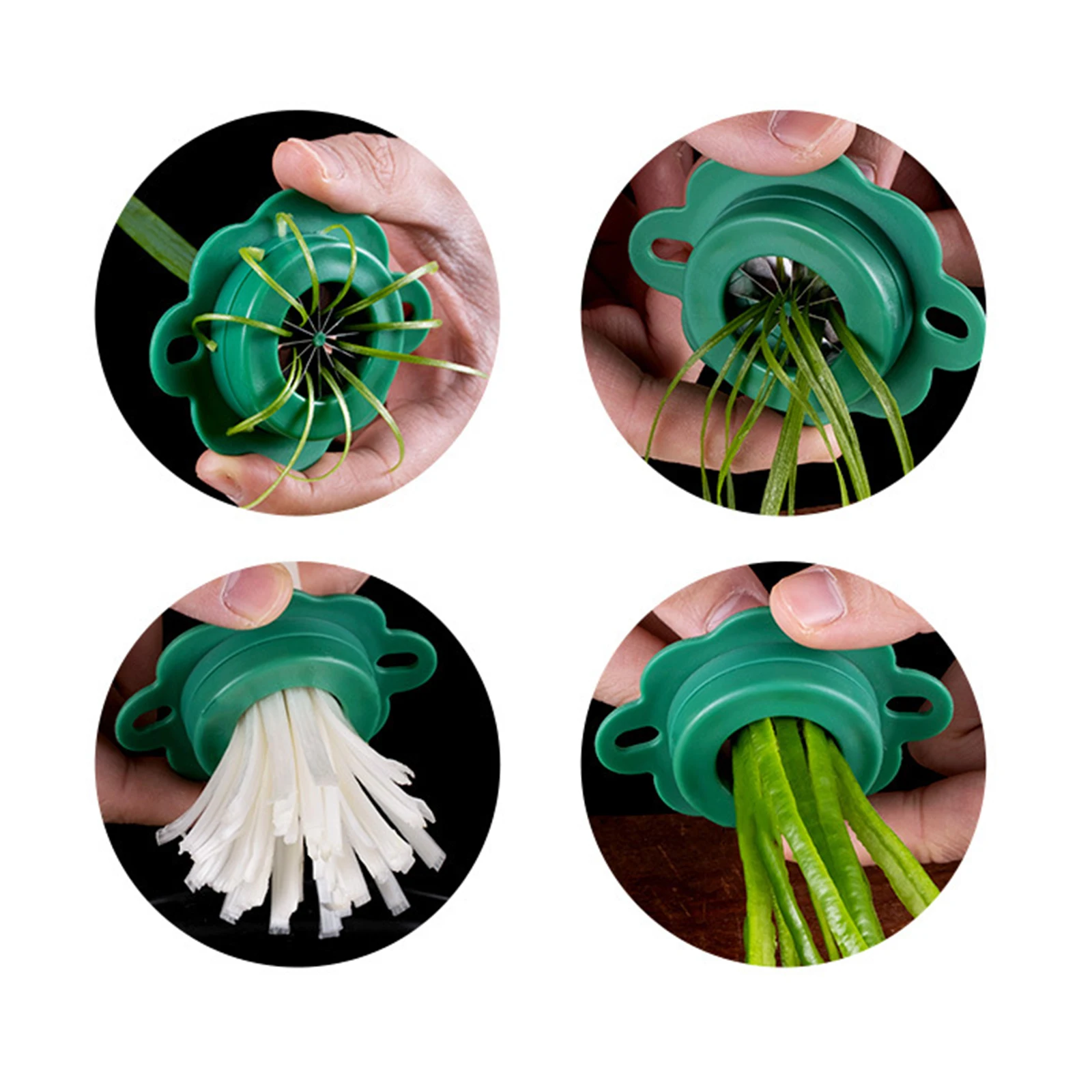 

Green Onion Easy Slicer Shredder Plum Blossom Onion Wire Drawing Cutter Superfine Vegetable Grater Manual Food Utensil