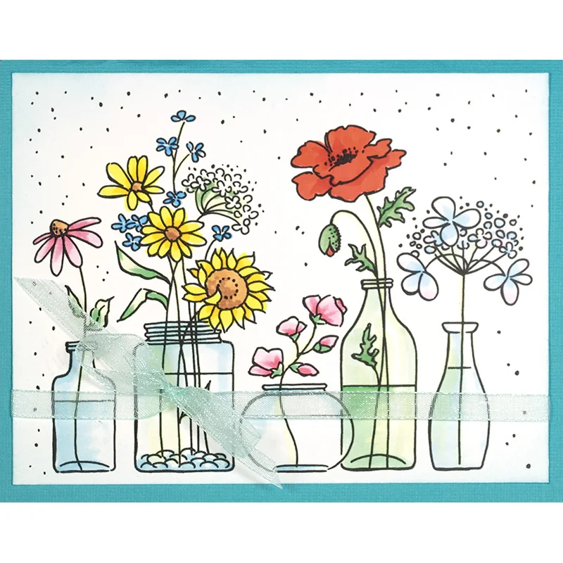 Спасибо английские слова различные цветы прозрачный силиконовый штамп/печать