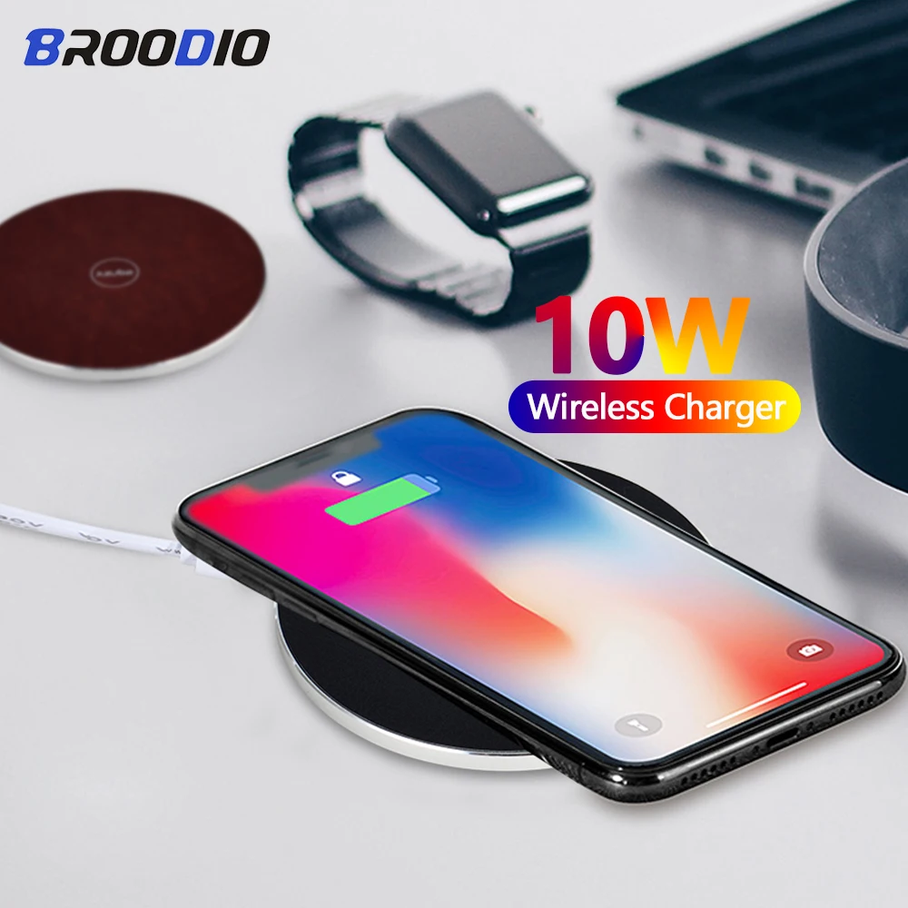 

QI Wireless Charger DC 5V/2A 10W Fast Wireless Charger For iPhone 8/X/8Plus Samsung Note5 Phones Charging Mobile Phone Chargers