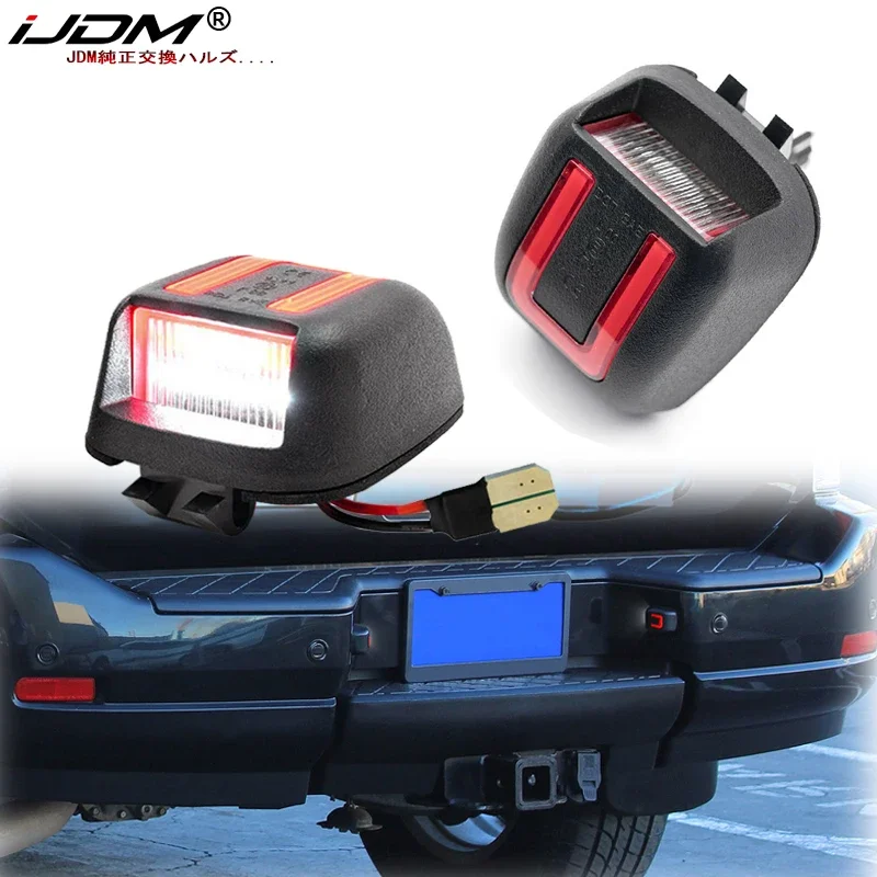 

2 шт., белый, красный OLED светильник номерного знака для Nissan Navara D40 Frontier Armada Titan Xterra Suzuki Equator 12 В