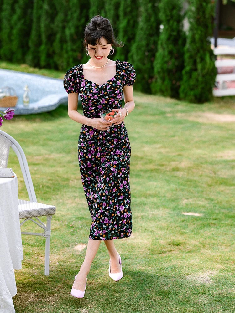 

2023 spring and summer women's clothing fashion new Floral Dress 0526