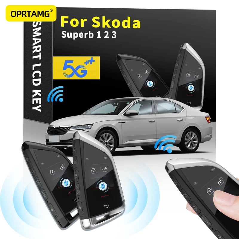 

Car Smart Remote Control Key LCD Display for Keyless Smart Key For Skoda Superb 1 2 3 2000 2001 2002-2018 2019 2020 2021 2022