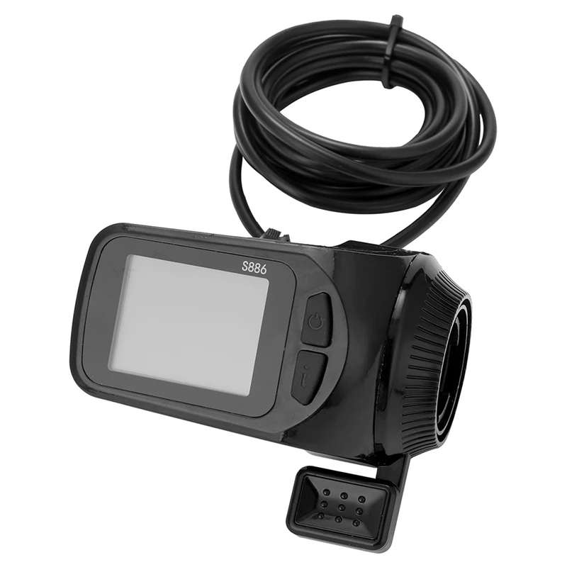 

24V/36V/48V S886 Ebike LCD Display Panel Thumb Throttle for Electric Bicycles E-Scooter