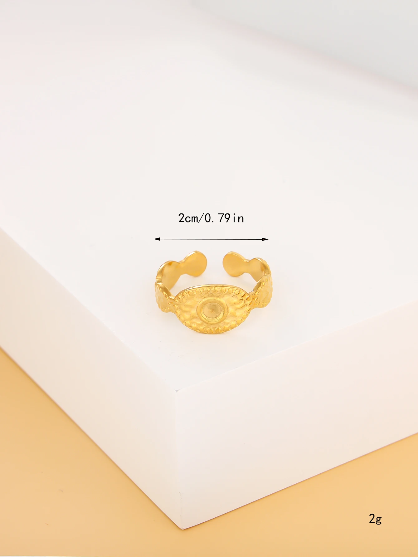 Original European and American minimalist color retaining women's ring with 18K gold ring opening adjustment jewelry