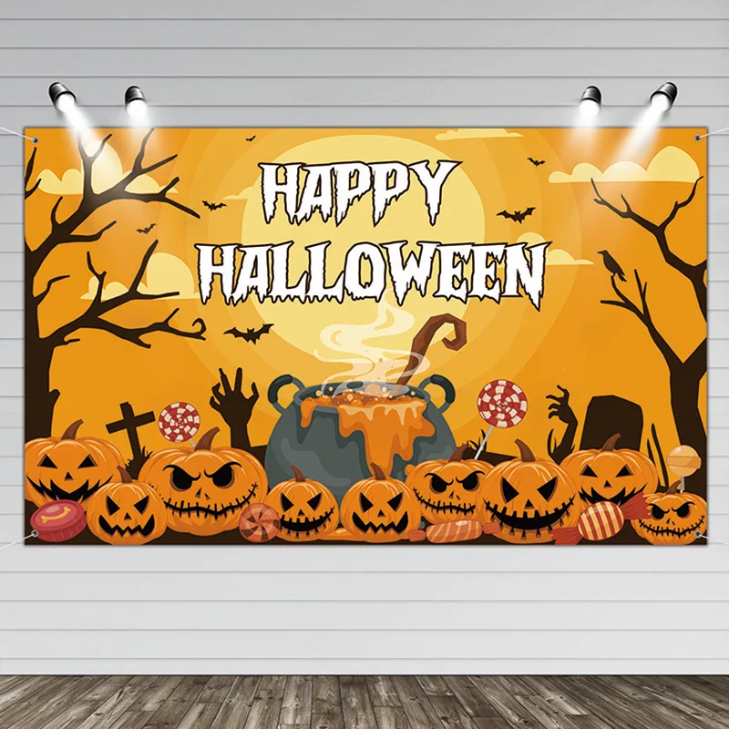 

Вечерние Декорации на Хэллоуин, Декорации для стен, двери, праздничная атмосфера, декоративные баннеры, одежда для Хэллоуина