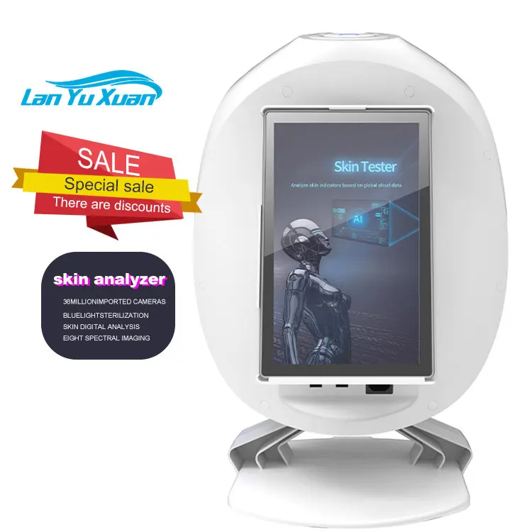 

Vu Blue Light Skin Sensitivity Scanner Face Analyze Instrument Skin Analyzer Cloud Storage Facial Skin Wrinkle Analysis Machine