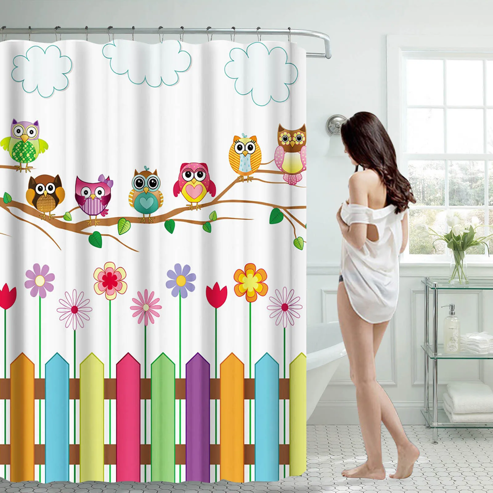 

Black Shower Curtain And Liner Set with Hooks Shower Curtain 70x70 Inch With 12 Plastic Hooks Waterproof Shower Curtain Bathroom