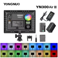 yongnuo yn300air ii rgb led camera video lightoptional battery with charger kit photography light ac adapter