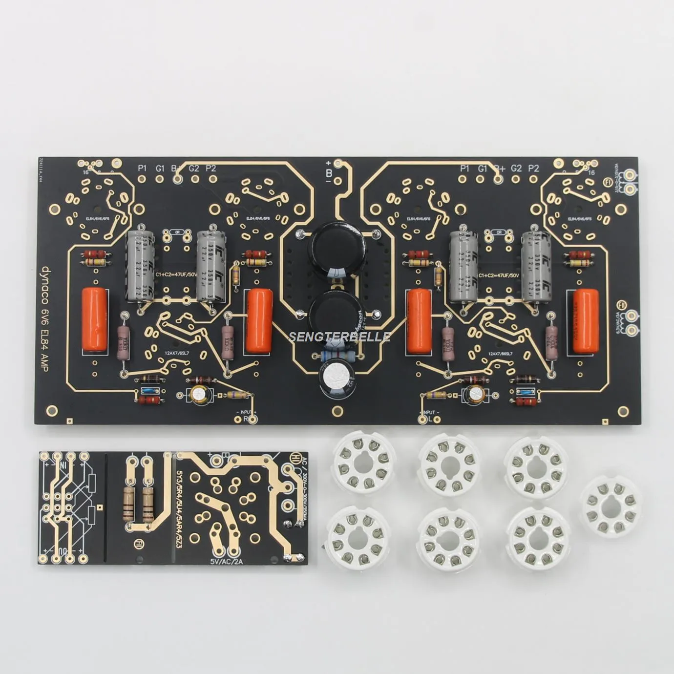 HiFi 6V6 + 6SL7 Ламповый стереоусилитель Плата 10 Вт База на схеме DYNACO