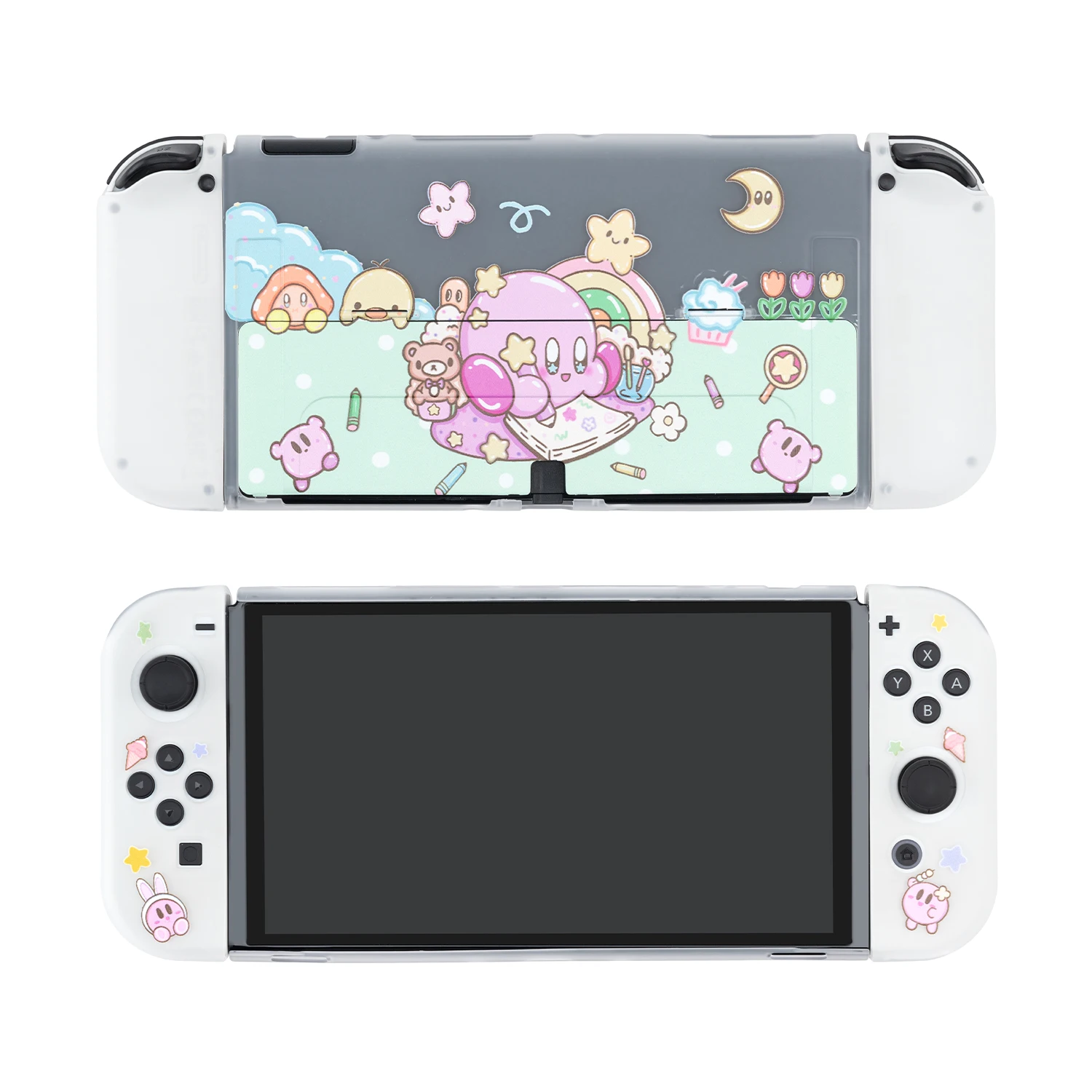 Аниме Funda Nintendo Switch OLED Мягкий защитный чехол TPU Белый Чехол JoyCon контроллер игровой