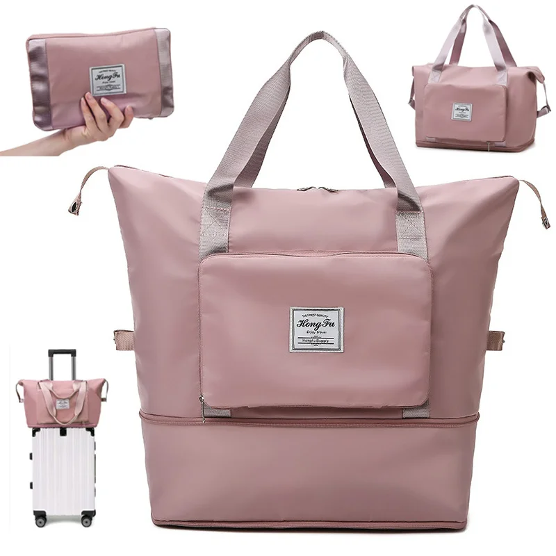 

New Large-capacity Travel Bags Female Short-distance Portable Folding Bag Travel Waterproof Duffel Bags Convenient Gym Bag