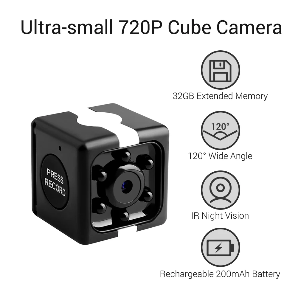 Мини-камера Wifi Cube камера 1080P HD IR ночного видения фотография 120 градусов