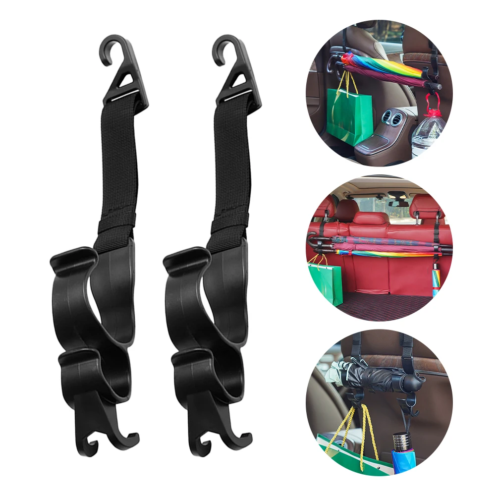 

2PCS Car Seat Headrest Hook For Auto Back Seat Organizer Hanger Storage Holder For Handbag Purse Bags Clothes Coats Car Interior