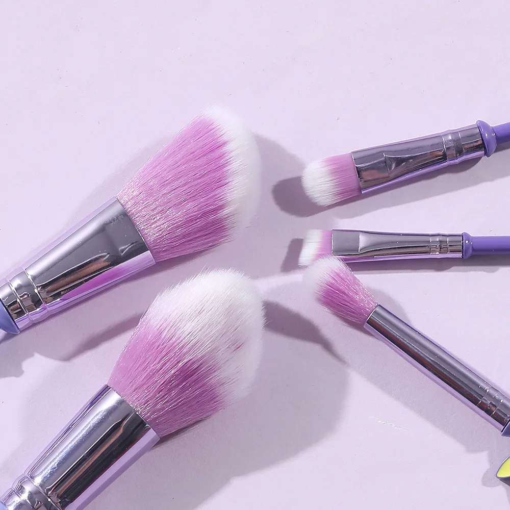 Набор кистей для макияжа Sanrio Kuromi из 5 предметов — супермягкий милый мультяшный