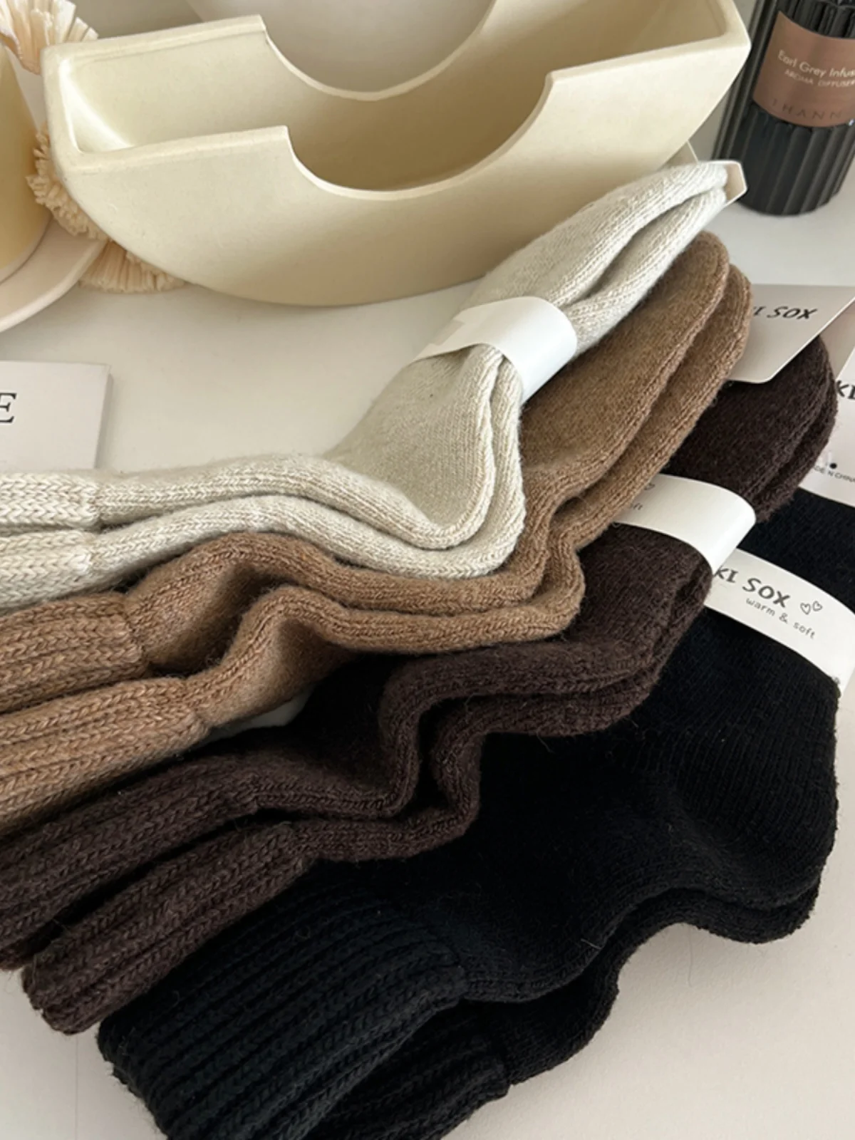 Теплые шерстяные носки махровые плотные женские зимние теплые утепленные