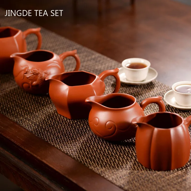 

Chinese Yixing Purple Clay Fair Cup Cha Hai Handmade Master Teacup Tradition Tea Set Accessories Household Drinkware Tea Divider