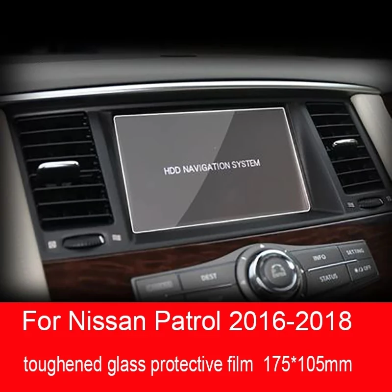 

Защитная пленка для Nissan патруль 2016-2018, центральный экран, GPS-навигация, закаленное стекло, наклейки для салона автомобиля, 175*105 мм