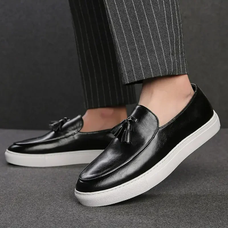 

Мужские кожаные туфли мужская деловая одежда кожаные повседневные увеличивающие рост стельки британская черная Свадебная обувь для жениха Summe