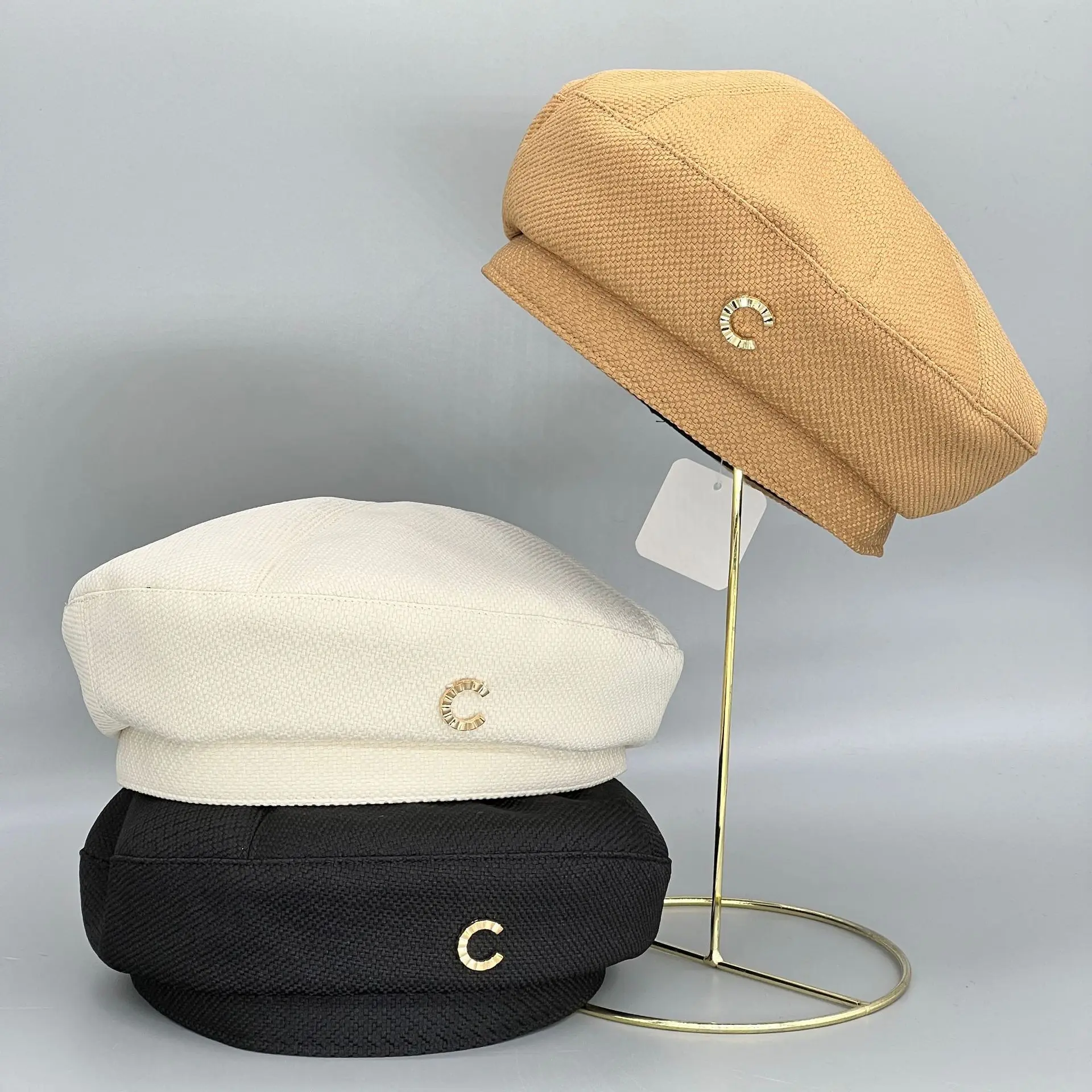 

Korean version of C-letter beret casual fashion versatile painter hat female hat temperament show face small bud hat