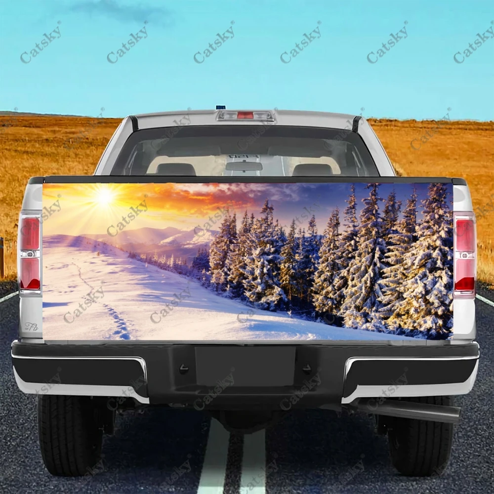 

Наклейка на автомобиль с изображением заснеженной горы заката модификация на заказ подходит для внедорожника автомобиля грузовика упаковочная Наклейка