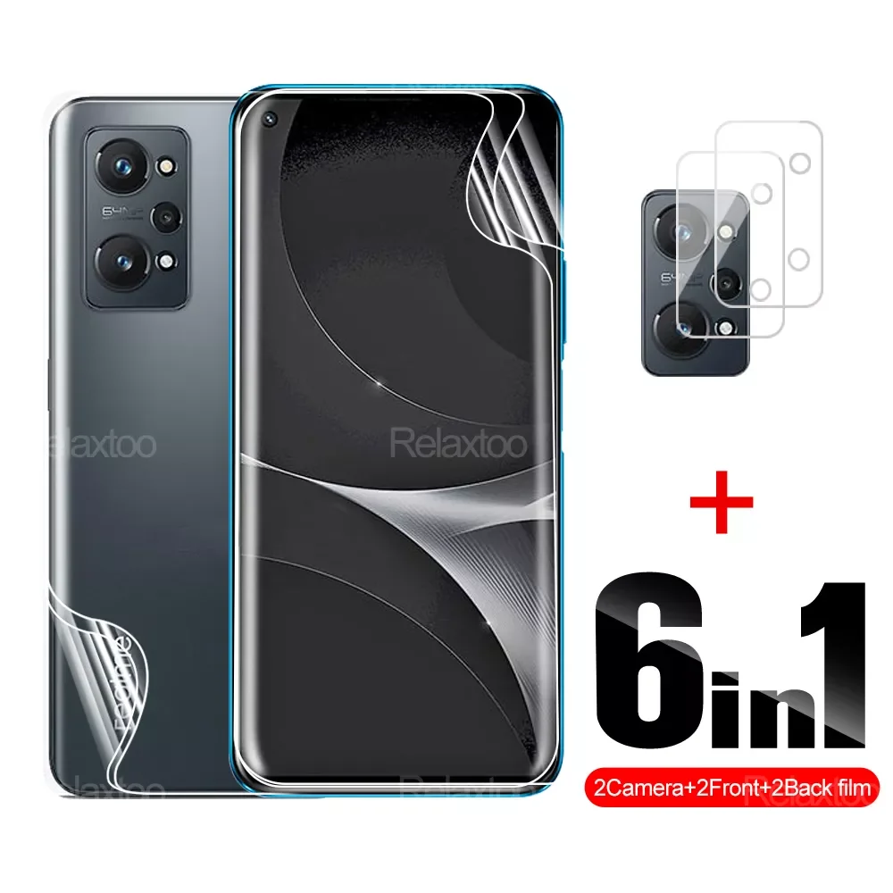 

6in1 Full Cover HD Hydrogel Film For Oppo Realme GT Neo2 Front Back Screen Camera Lens Protective Realmi GT Neo 2 GT Neo Film