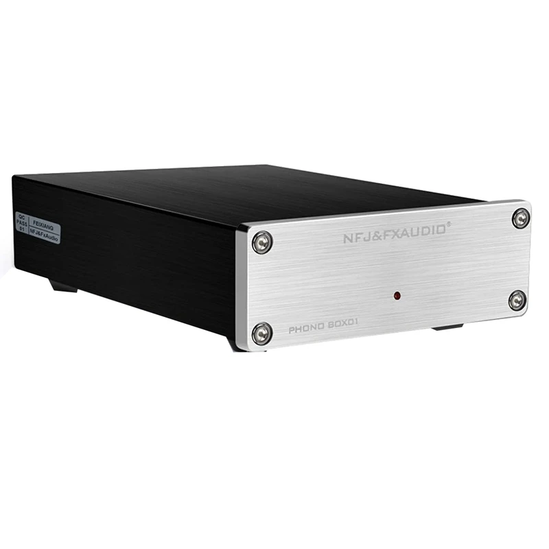 

FX-AUDIO- Box 01 Phono Preamp RCA Input Output MM Phonograph Preamplifier for Turntable DC 12V Low Noise Pre-Amp