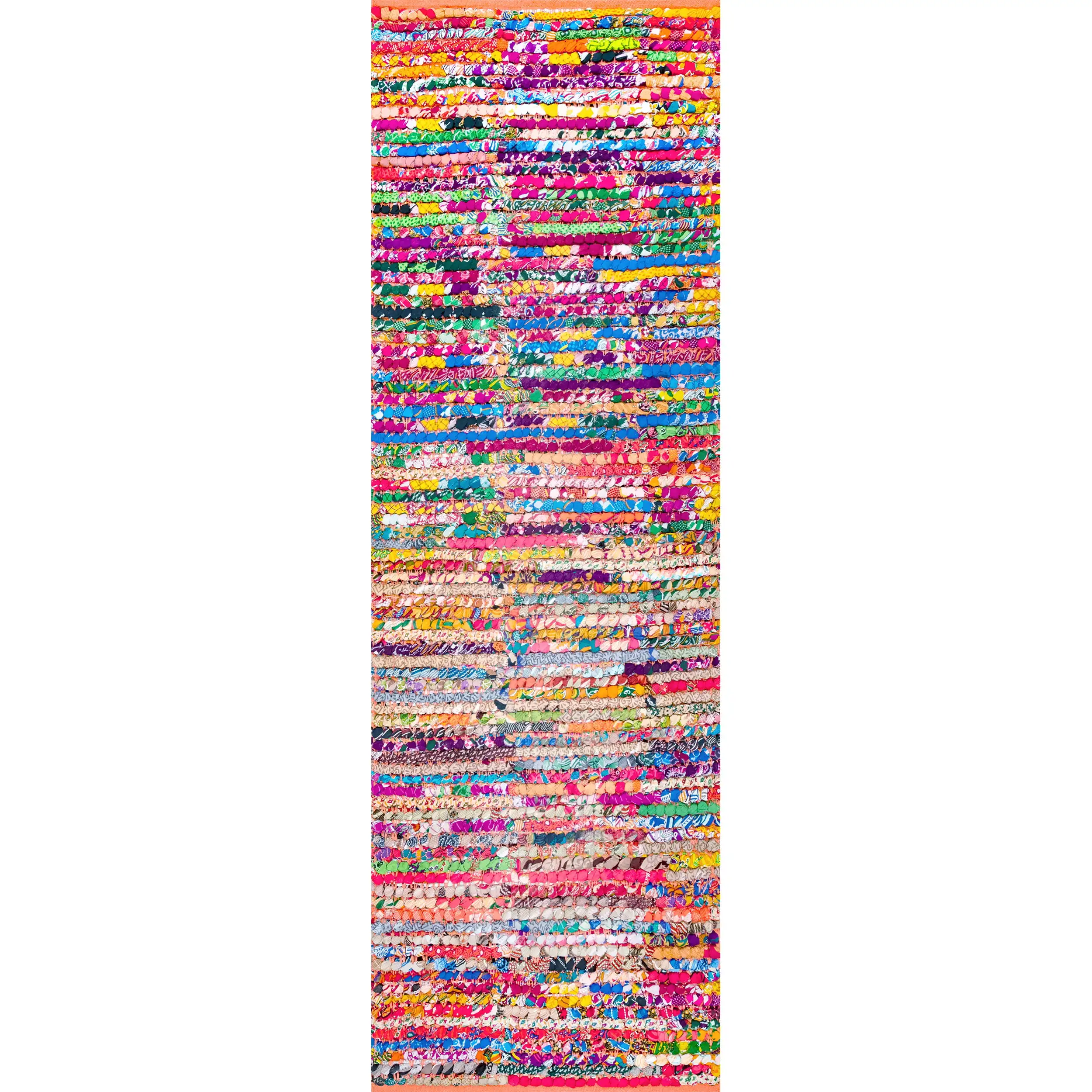 

Michiko Braided Chindi Cotton Runner Rug, 2` 6" x 8`, Multi