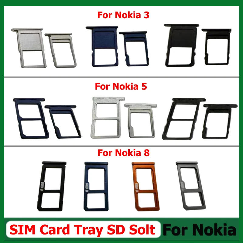 Держатель SIM-карты для телефона Замена Nokia 3 лоток карт несколько цветов 5 8 слот