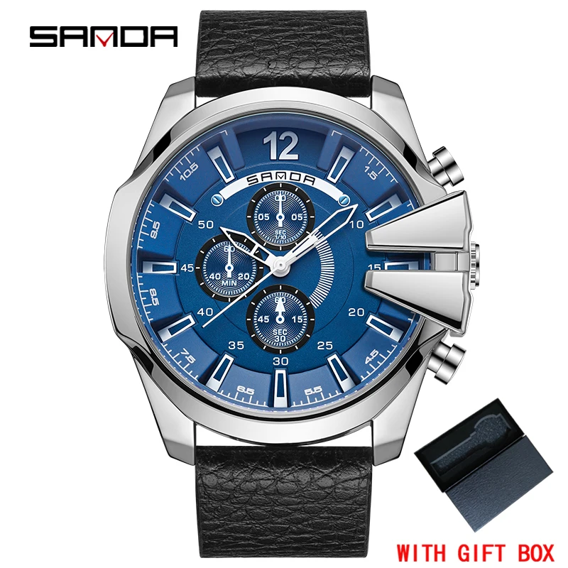 

2022 SANDA Top Brand Luxury Casual Quartz Men's Watch Business Clock Sports Wristwatches Waterproof Clock Cool Male reloj 5011