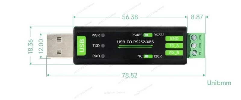 Фото USB-конвертер в RS232/RS485, универсальный коммуникационный кабель с чипсетом FTDI, высокоскоростная передача данных №4