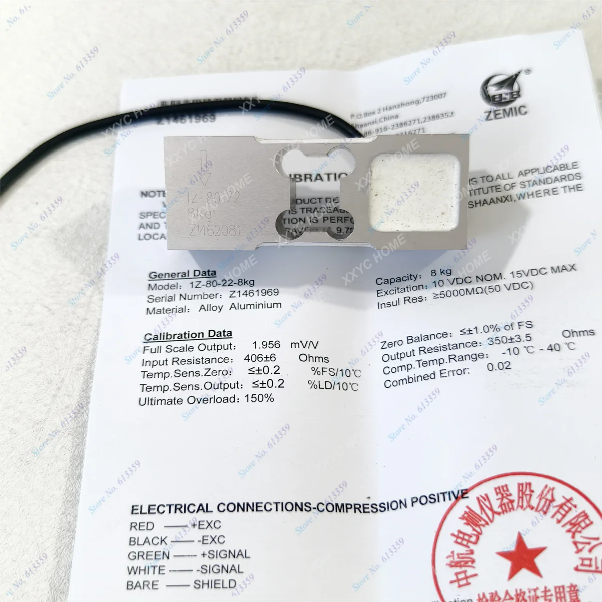 ZEMIC Новый оригинальный датчик веса 1Z-80-22 8 кг
