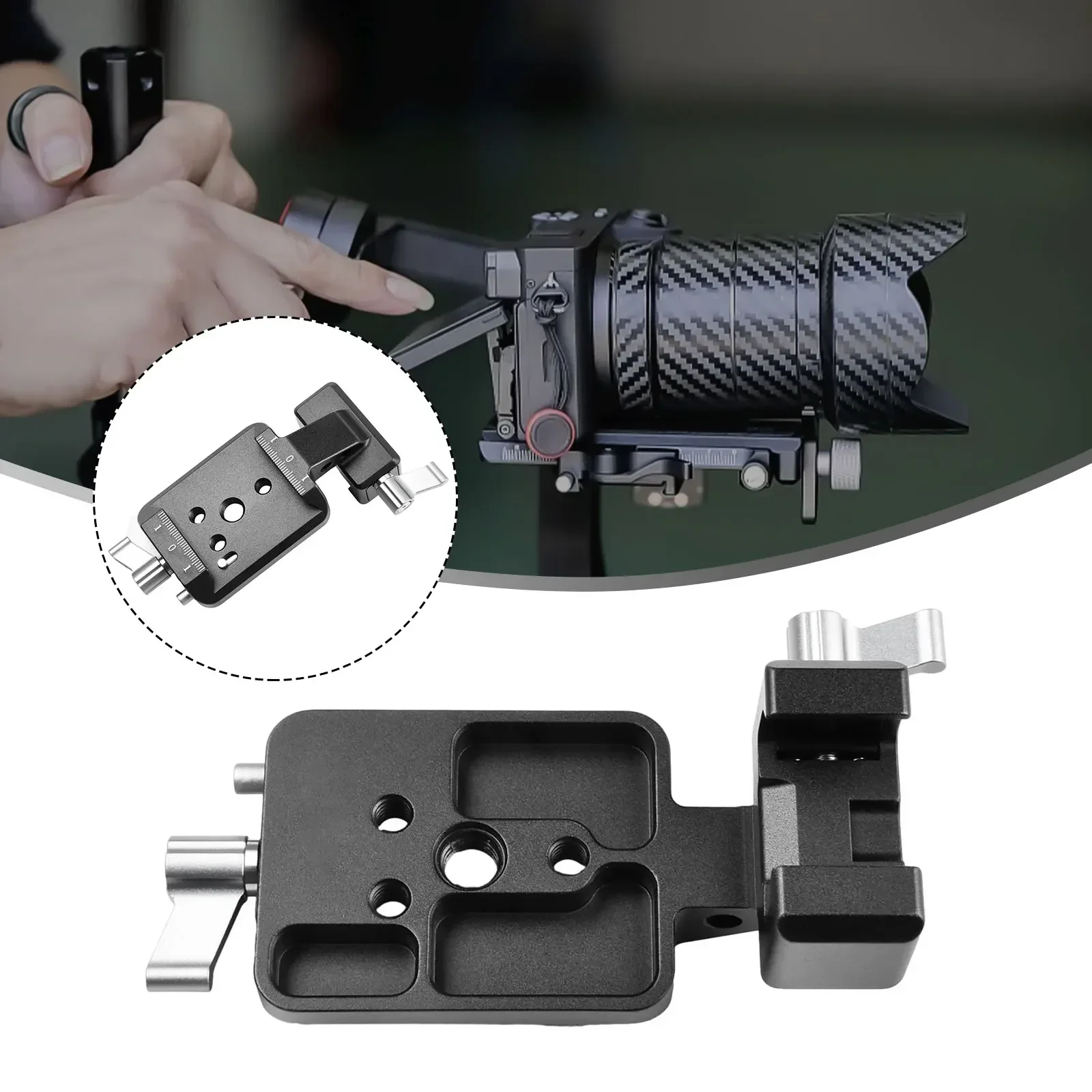 Монтажная пластина для рельсового зажима адаптер холодного башмака 1/4 3/8 DJI R-S 2 R-SC