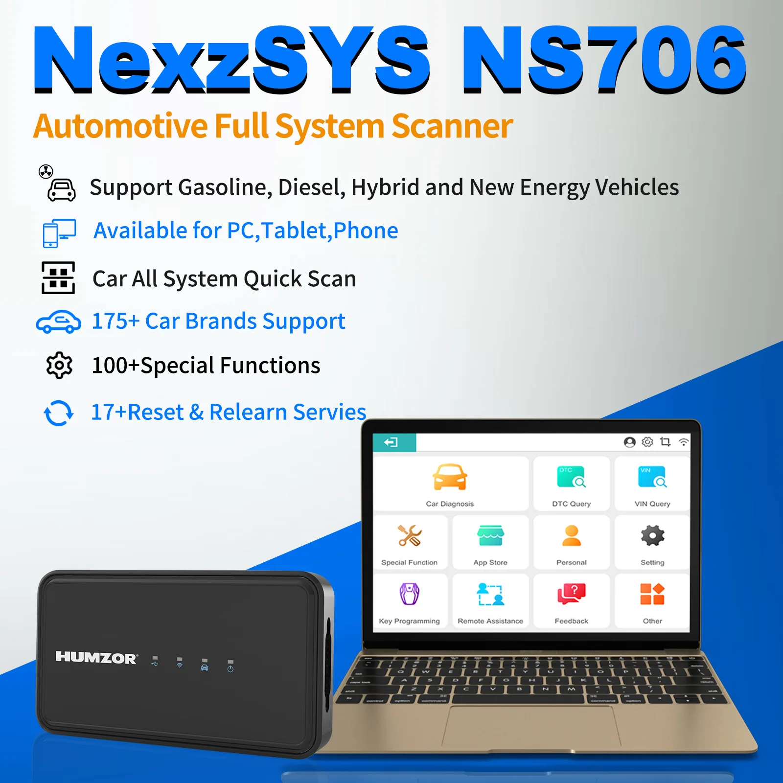 

NexzSYS NS706 Full with 6 Kinds Connectors Diagnostic Box
