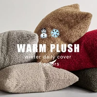 plush pillow cover cozy faux fur cushion cover for sofa living room car 4545 decorative pillows nordic home decor pillowcase