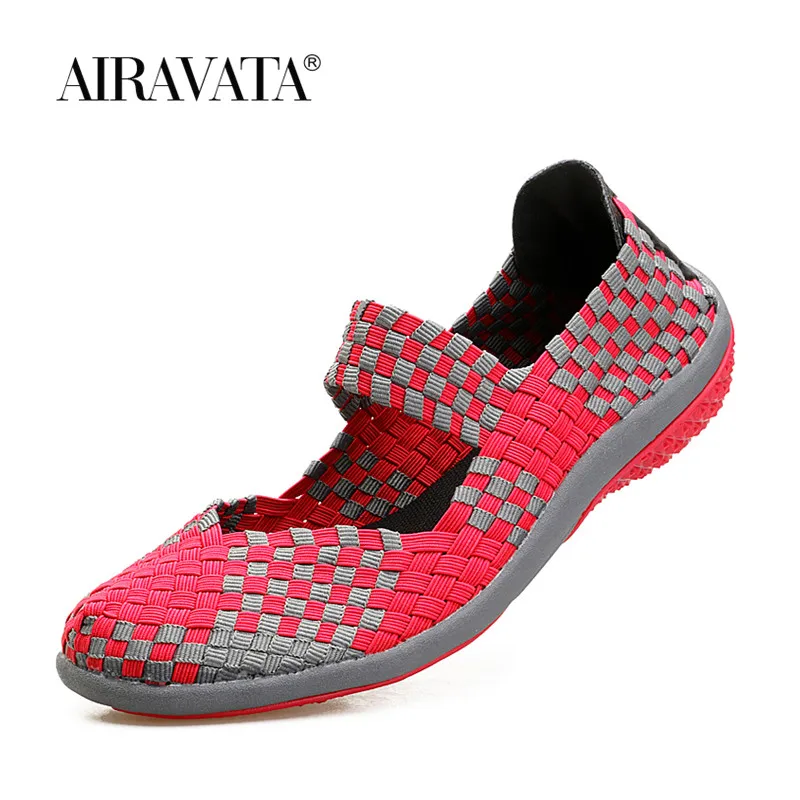 New Women Breathable Fitness Mary Jane Shoes Soft Woven Walking Sneakers Lightweight Yoga Shoes