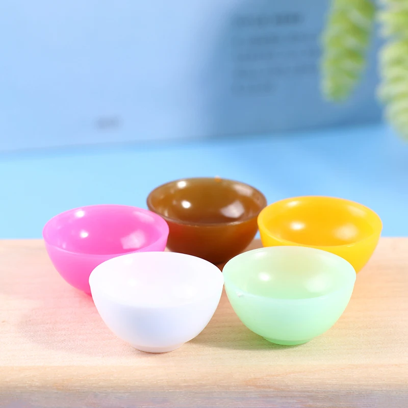 

5pcs 1:12 Dollhouse Miniature Round Bowl Model Kitchen Dinning Accessories