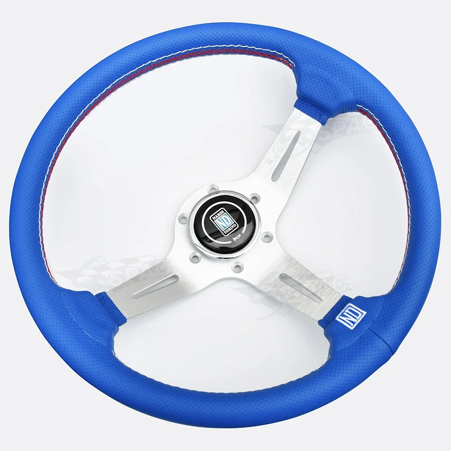 Руль JDM в спортивном стиле 350 мм глубокое отверстие кожаный материал игровое