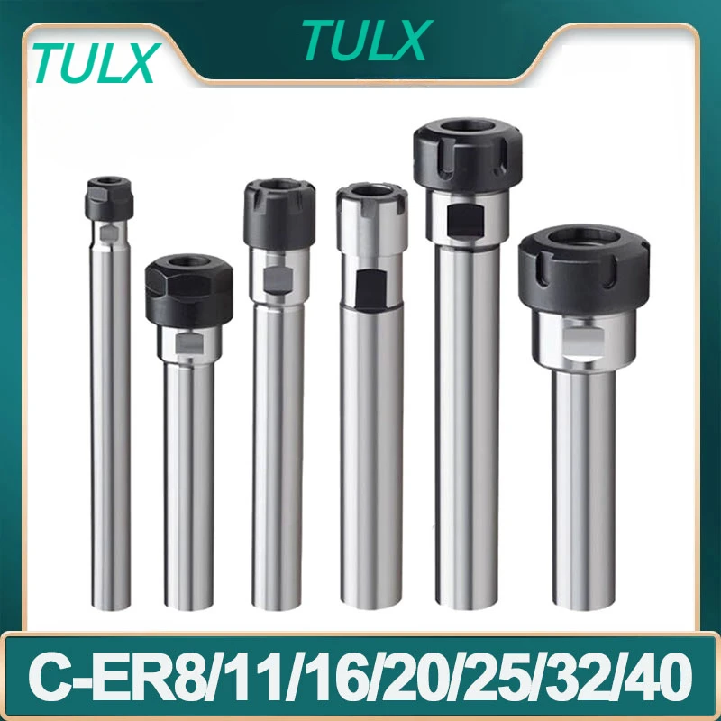 

TULX C6 C8 C10 C12 C16 C20 C25 C32 ER8 ER11 ER16 ER20 ER25 ER32 60L 100L 150L Collet Chuck Holder CNC Milling Lengthen Tool