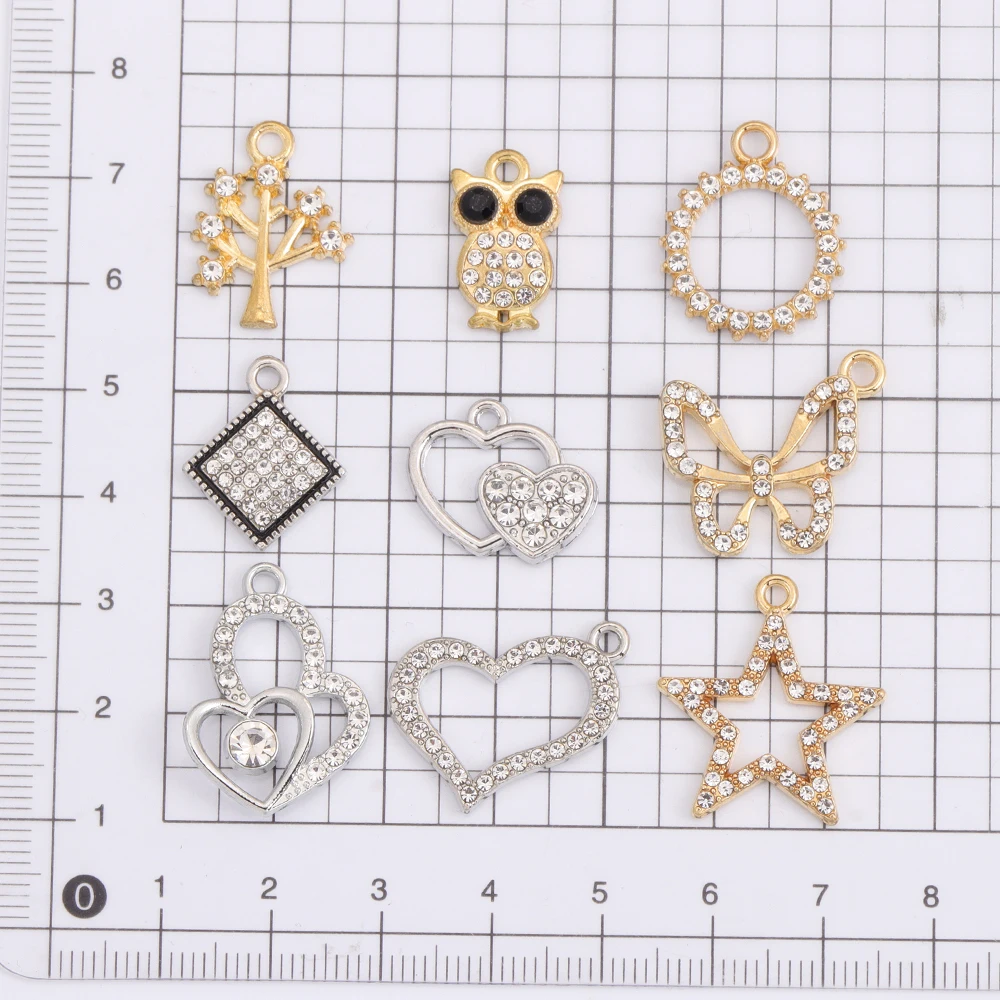 10 шт. посеребренная подвеска-подвеска со звездой и бабочкой для изготовления