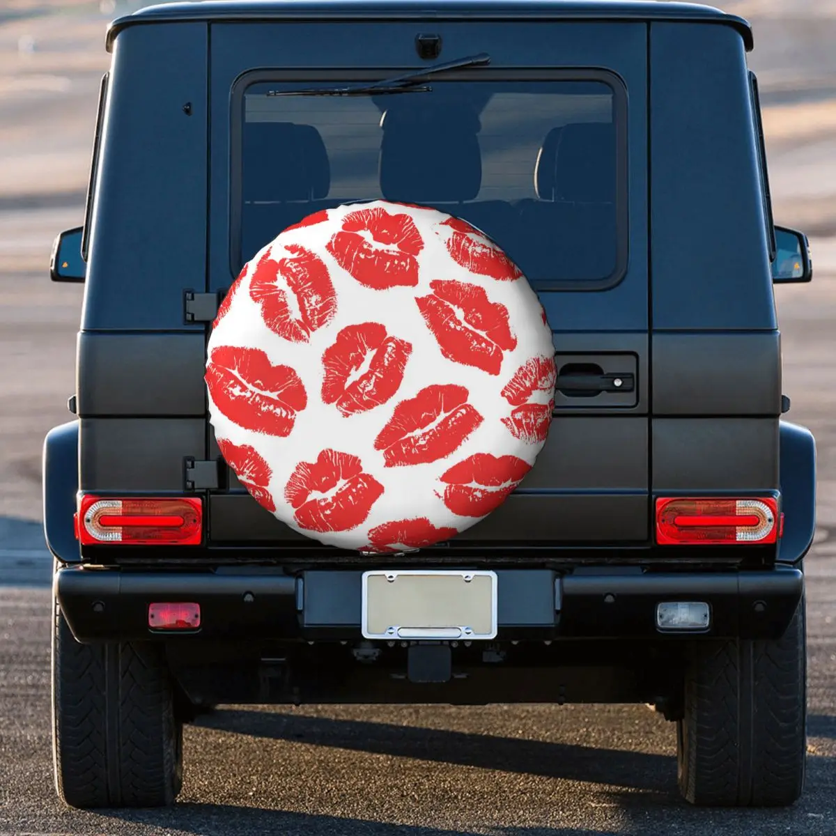 

Imprint Kiss Red Lips Tire Cover Wheel Protectors Weatherproof Universal for Jeep Trailer RV SUV Truck Camper Travel Trailer