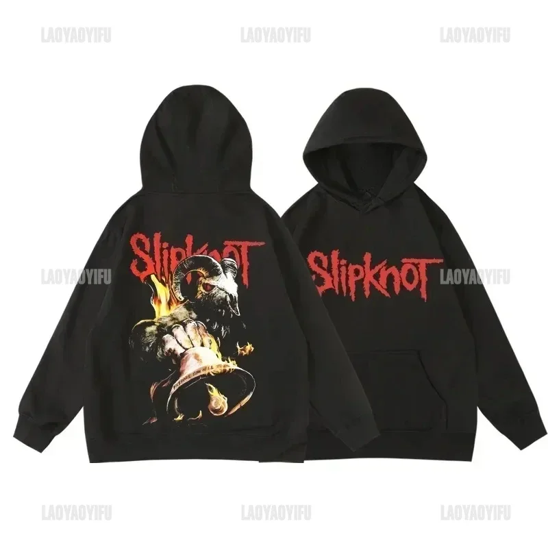 Фото Новый S-Slipknots Prepare for Hell Tour Rock Band Женская и мужская толстовка с капюшоном Повседневная одежда Толстовка с капюшоном Теплая уличная одежда Пуловеры Топ №4