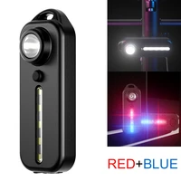 usb charging red blue warning light for bicycle motorcycle tail light waterproof led helmet lamp multifunction lights