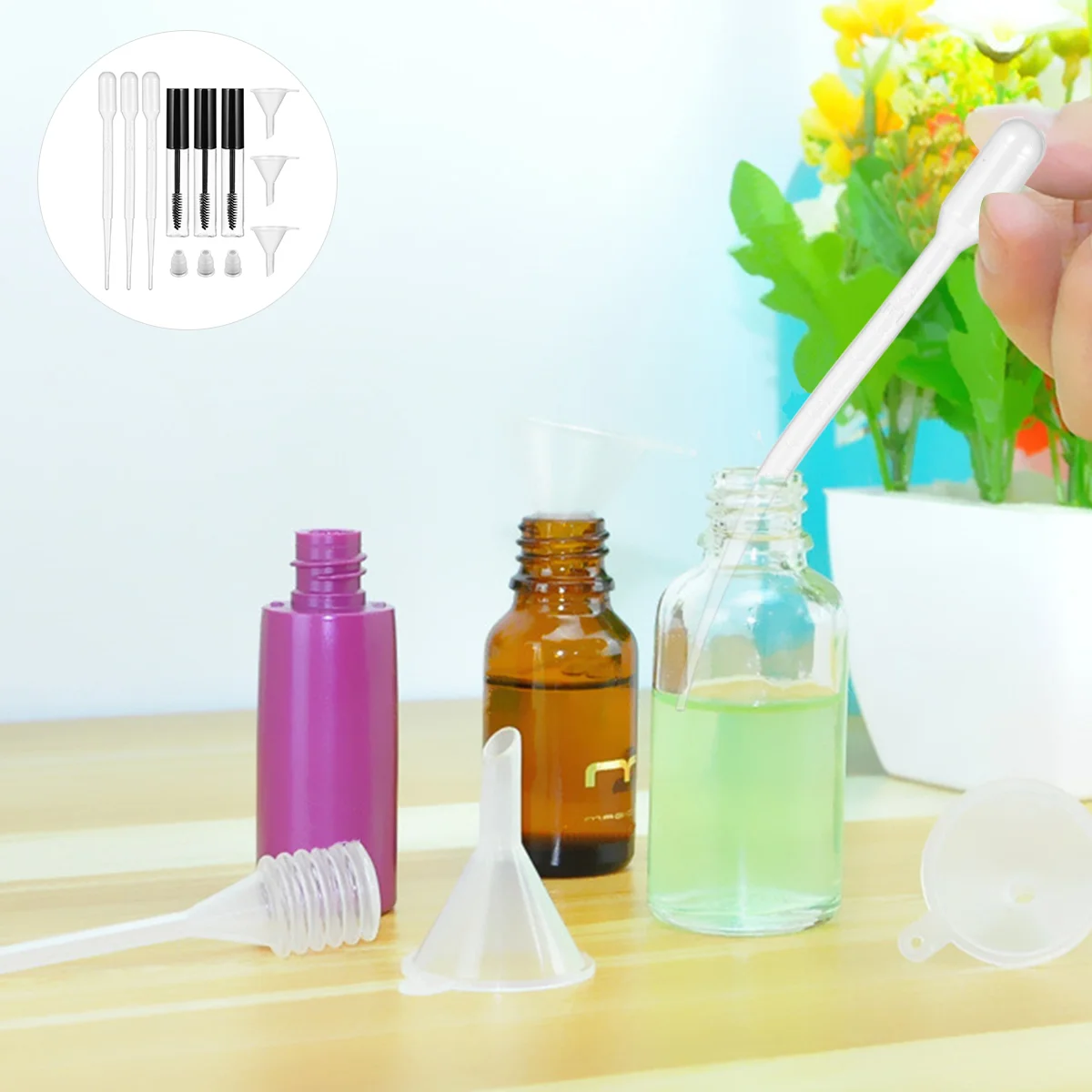 

Mascara Tube Bottle Empty Eyelash Container Lip Cream Eyeliner Wand Gloss Refillable Toiletries Traveldiy Tubesblack Clear