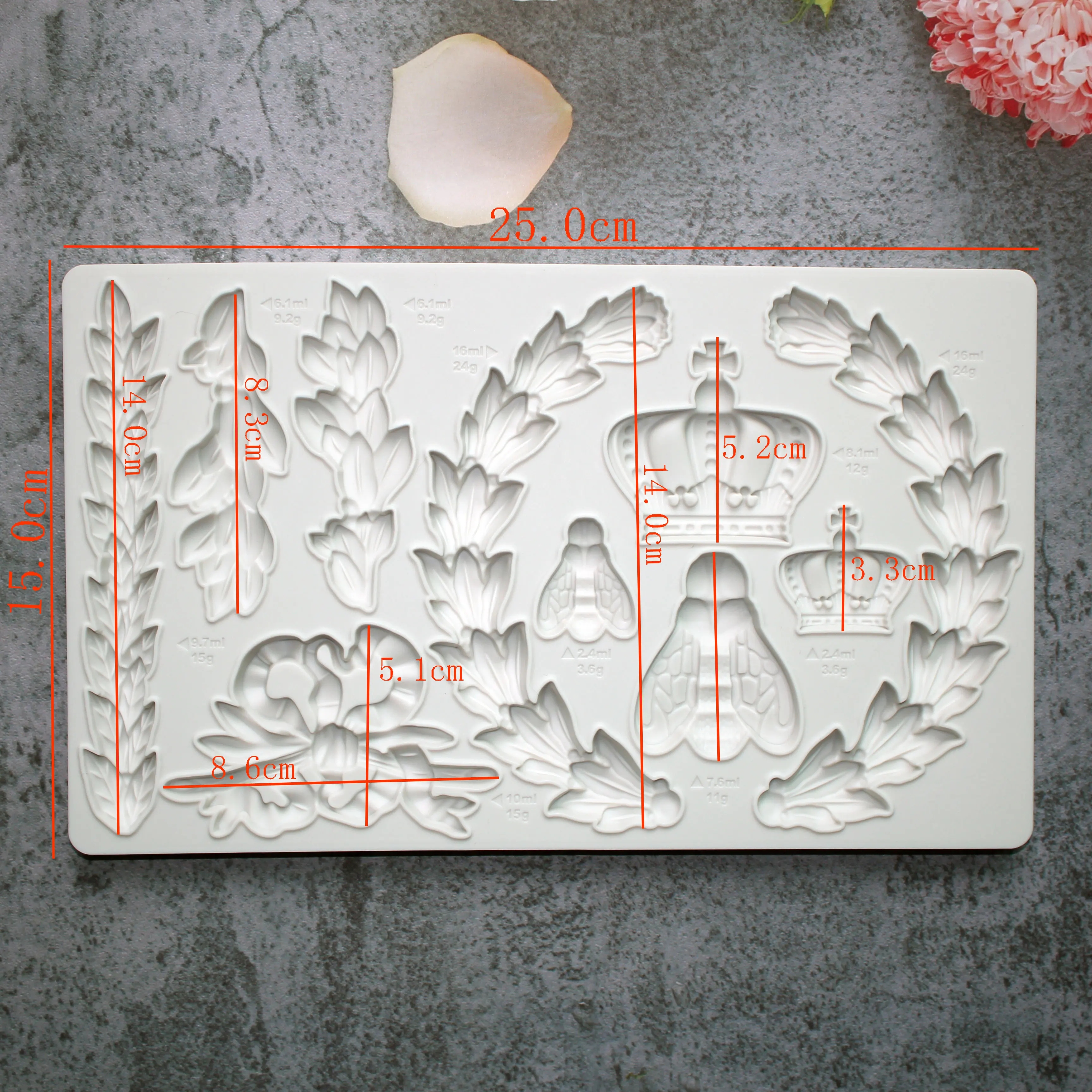 

Форма для торта xumillion Laurel,Crown And Leaves silicone