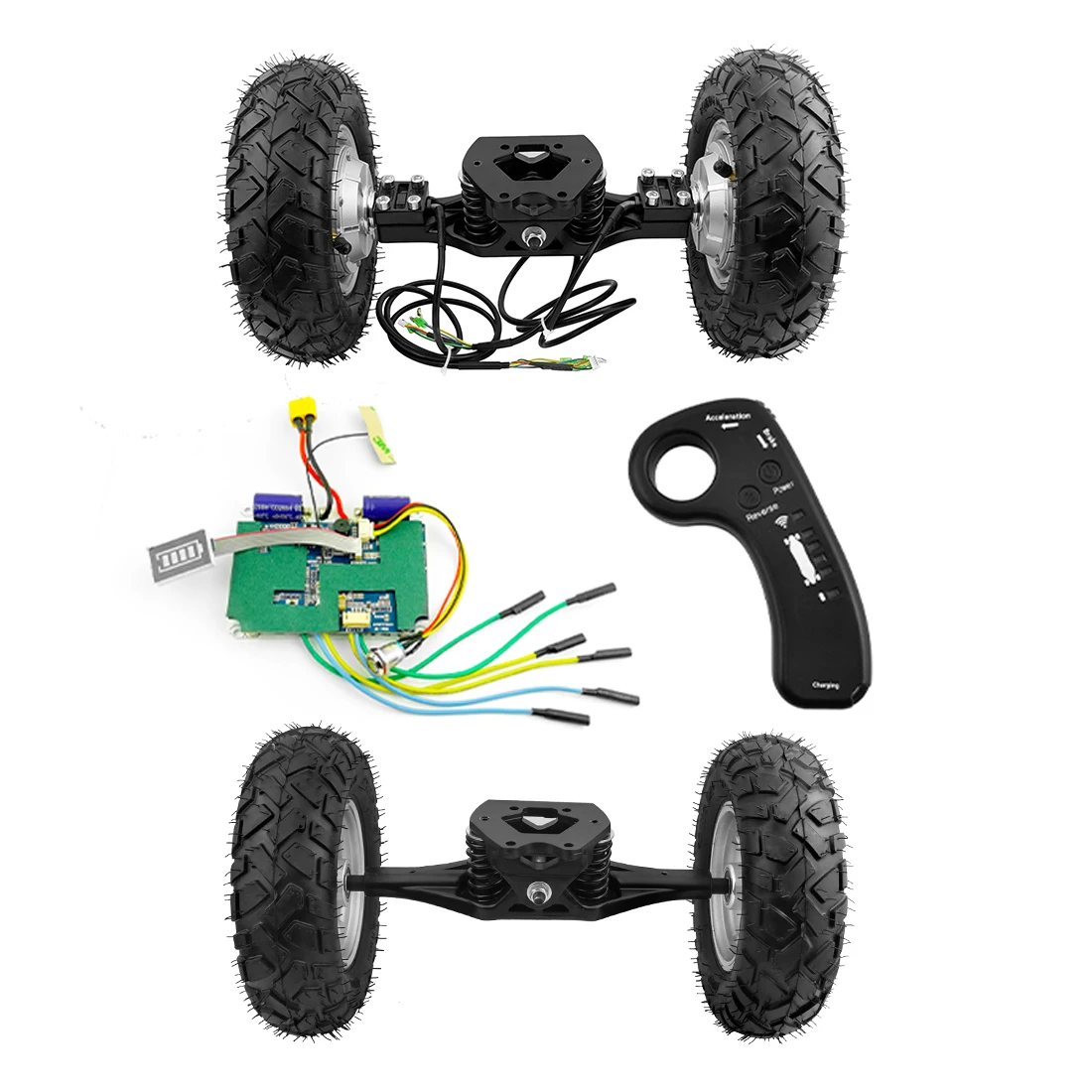 

High Speed Remote Control off road skate board dual direct drive Longboard diy electric skateboard hub motor kit