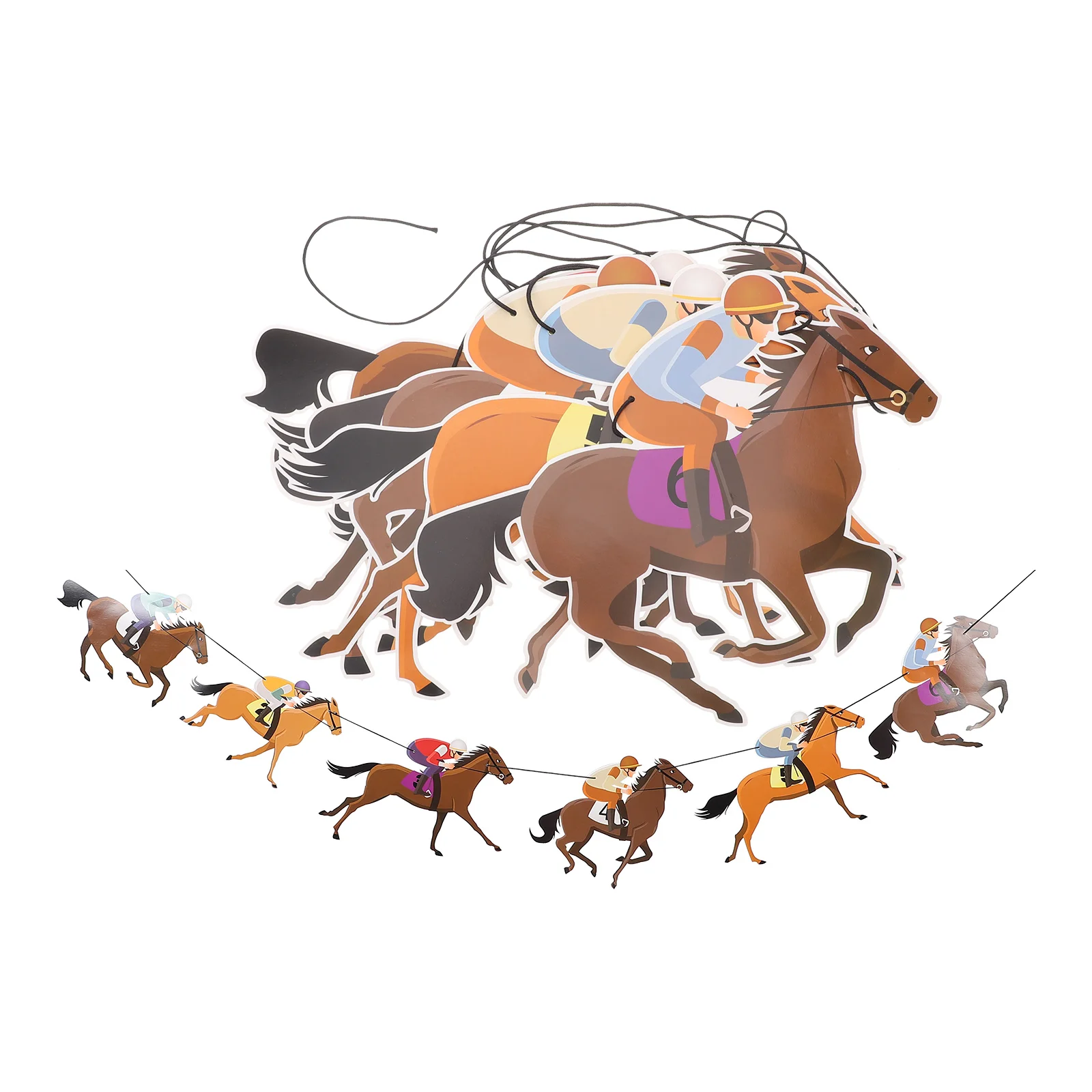 2 шт. украшения для вечеринки в стиле дерби флаг на день гонок конский баннер