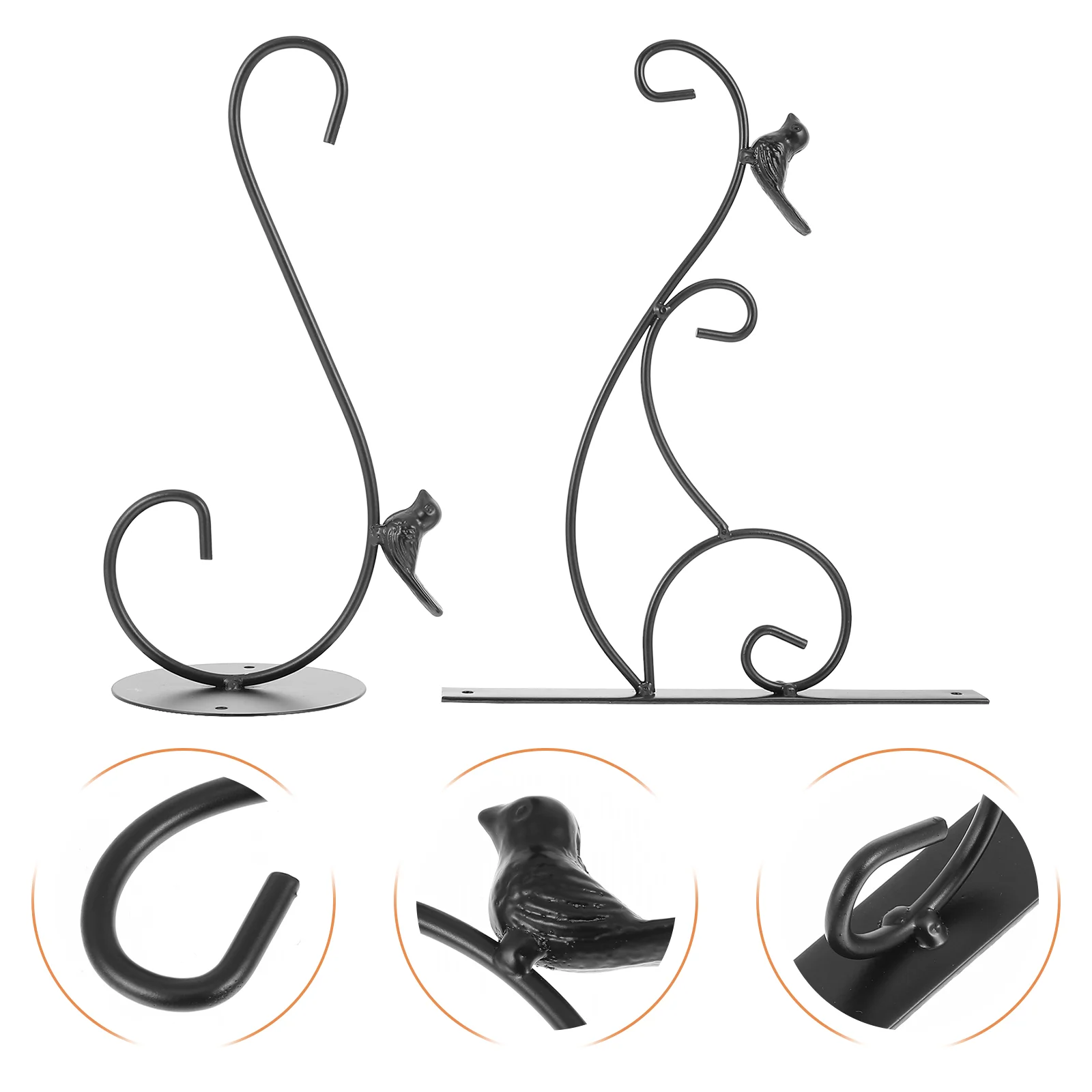 

2pcs Sturdy Iron Craft Flowerpot Hangers Household Flowerpot Hanging Wall Hooks