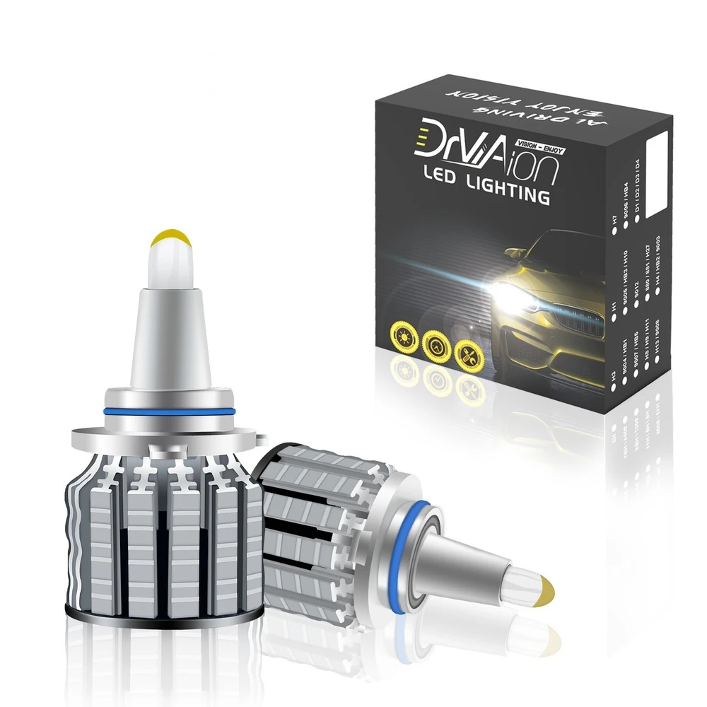 

2pcs Positive White Light Color Box Protection Cotton 360-degree Led High-efficiency Brightening N8 Automotive Quartz Headlights