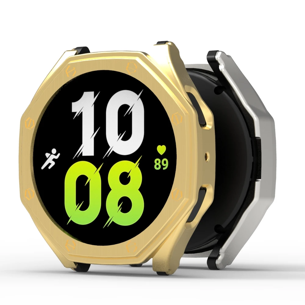 AP Style Modified Mod Case for Samsung Galaxy Watch 4 5 40mm 44mm Hard Plastic PC Eletroplated Brushed Frame Bumper Cover